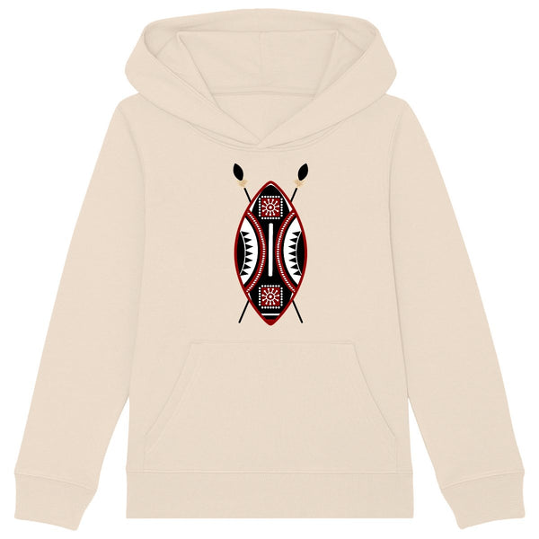 Sweat à Capuche Enfant Bouclier Maasaï